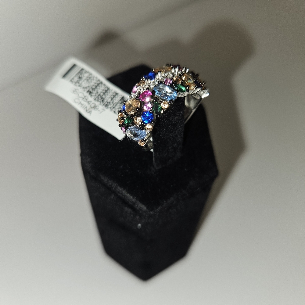 Multicolor Gemstone Ring SZ 7 - Picture 4 of 6